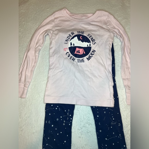 Old Navy Girls Cotton Matching Pajamas Set Size 6T - Picture 2 of 8